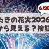 【6月20日】たきの花火2026-札幌・山鼻地区から見える？もいわ山・穴場スポットや注意点まとめ