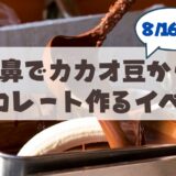 【札幌・中央区】夏休み自由研究にぴったり！「カカオ豆からチョコレートを作る！」ワークショップ開催